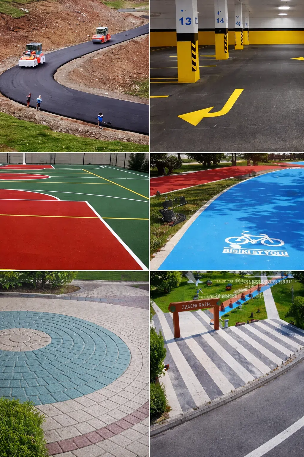 Renkli Asfalt, Desenli Asfalt ve Yol Bakım | Aksan Asfalt